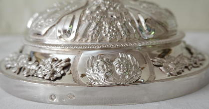 French antique solid silver Baroque Chapel Set